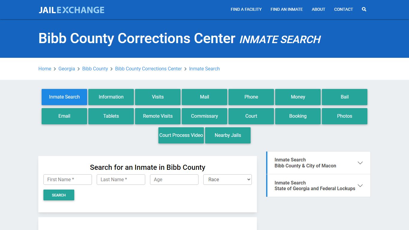 Bibb County Corrections Center Inmate Search - Jail Exchange