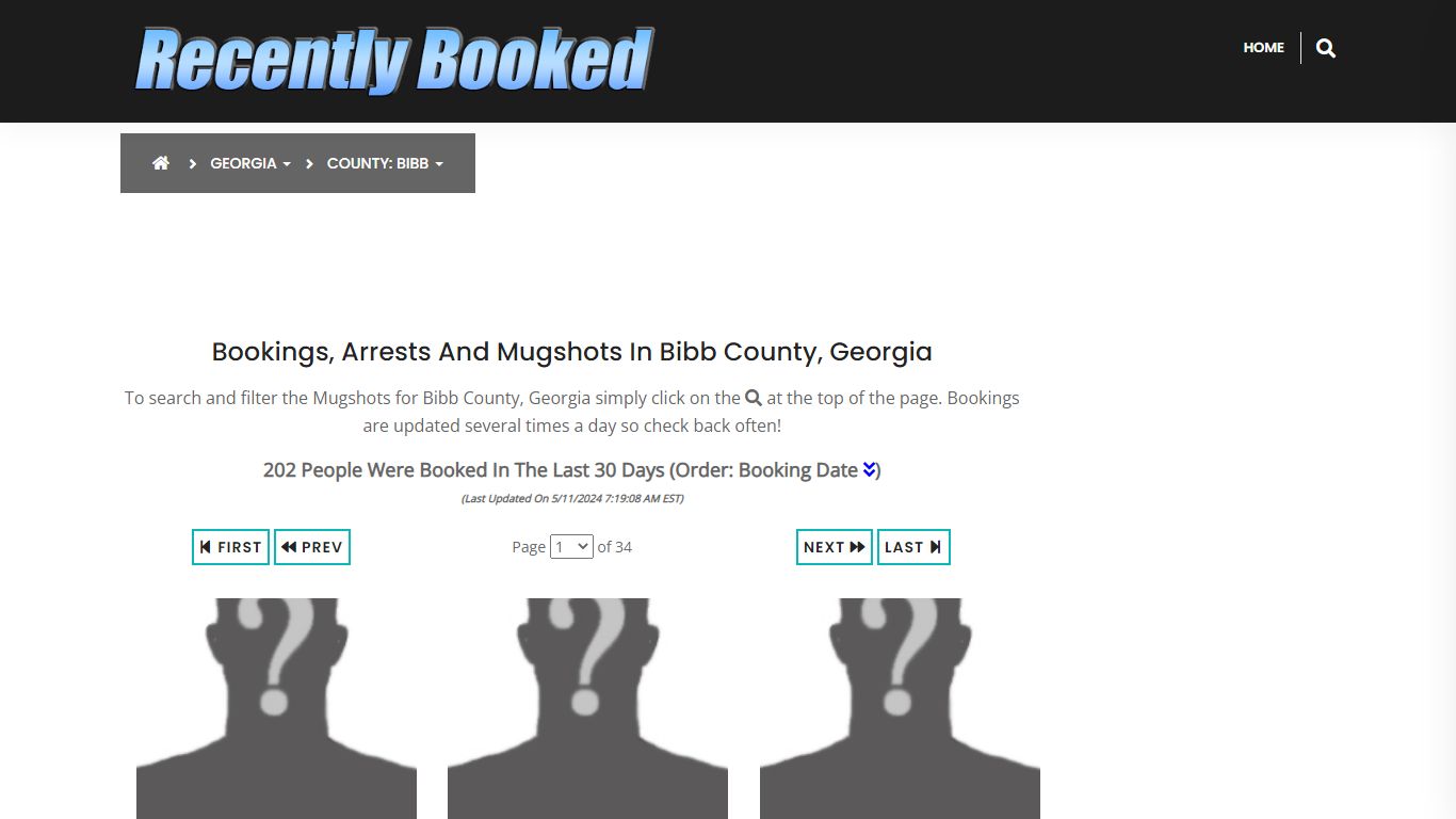 Bookings, Arrests and Mugshots in Bibb County, Georgia - Recently Booked